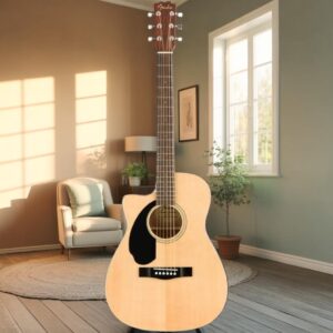 fender cc 60sce concert cutaway acoustic guitar natural left handed review