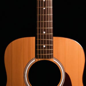 An image showcasing the Martin LXK2 Little Martin: a compact, travel-friendly acoustic guitar