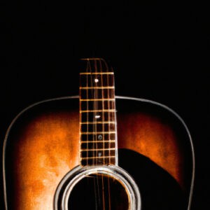 An image capturing the essence of the Washburn Rover Acoustic Guitar: a compact, travel-friendly musical companion