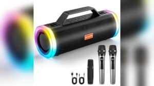 angads karaoke machine with 2 wireless mics ultimate party speaker system.jpg