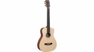 Handcrafted acoustic guitar with a natural wood finish, ideal for music lovers and musicians seeking quality sound and craftsmanship from Techapel.