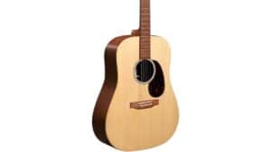 Vintage acoustic guitar with a natural wood finish for music enthusiasts and guitar lovers.