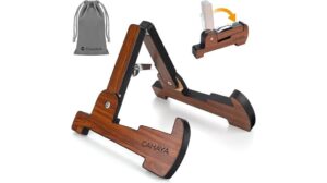 wooden portable guitar stand