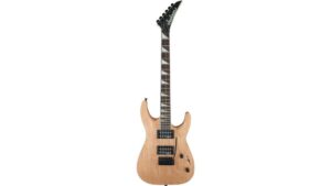 High-quality natural wood electric guitar with dual humbucker pickups, sleek design, and adjustable controls, perfect for professional musicians and guitar enthusiasts.