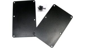 black electric guitar plates