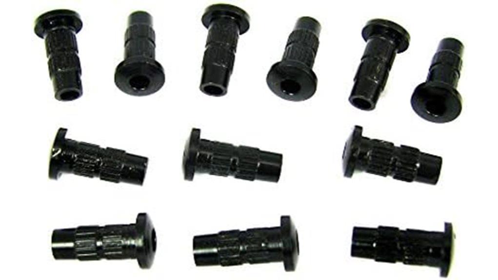 black guitar string ferrules