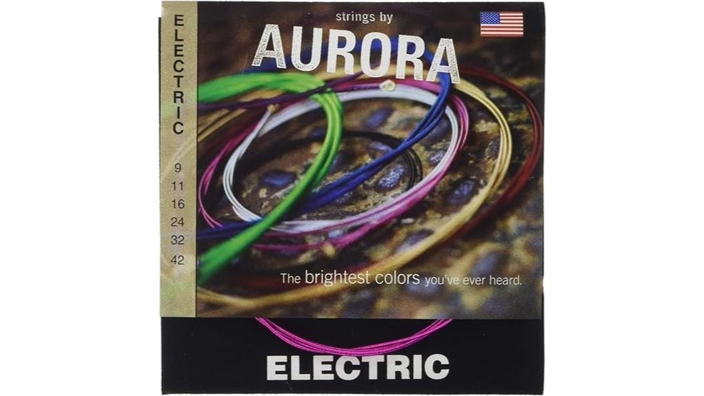 colorful glowing guitar strings