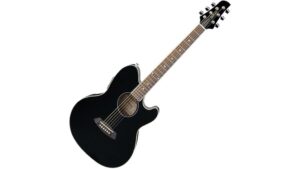 curved electric acoustic guitar