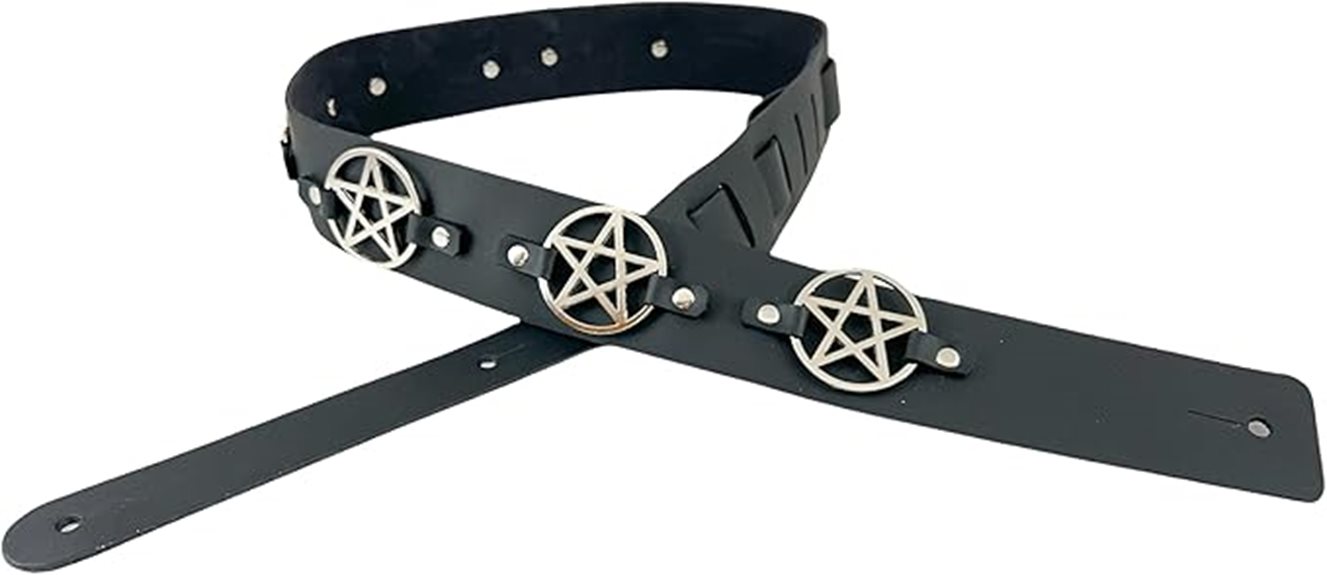 funky pentagram guitar strap