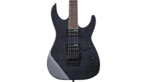 sleek powerful electric guitar