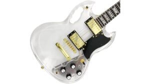 stunning illuminated electric guitar