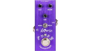High-quality guitar fuzz pedal with volume, tone, and fuzz controls for versatile sound shaping. Perfect for guitarists seeking powerful effects for studio or live performance.