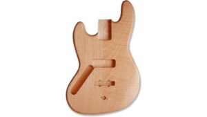 unfinished lefty bass body