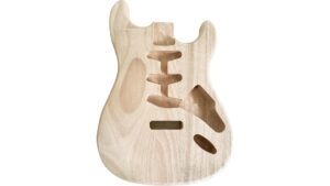 unfinished mahogany strat body