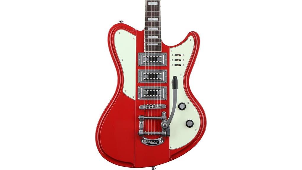 vintage red electric guitar