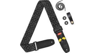 white dot guitar strap