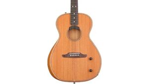 acoustic electric parlor guitar