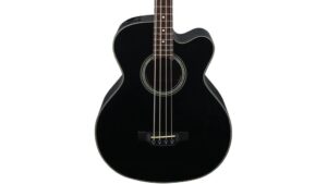 black acoustic electric guitar