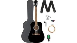 black acoustic starter bundle