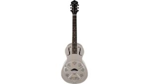 brassy parlor resonator guitar