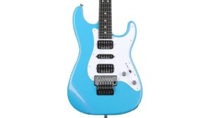 electric guitar in blue