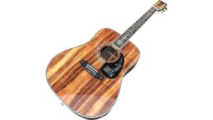 koa wood acoustic guitar