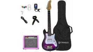 purple kids electric guitar