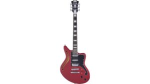 sleek hollowbody electric guitar