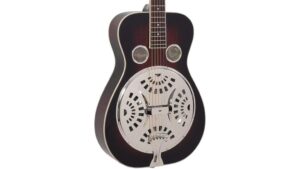 vintage sunburst archtop guitar